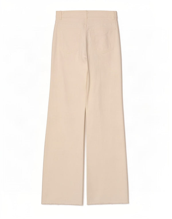 Zara Womens High Rise Wide Leg Jeans EU 38 Small W28 L34 White