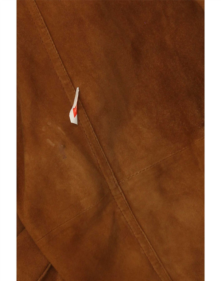 J. C. Twidd Mens Suede Overcoat IT 54 2XL Beige Leather
