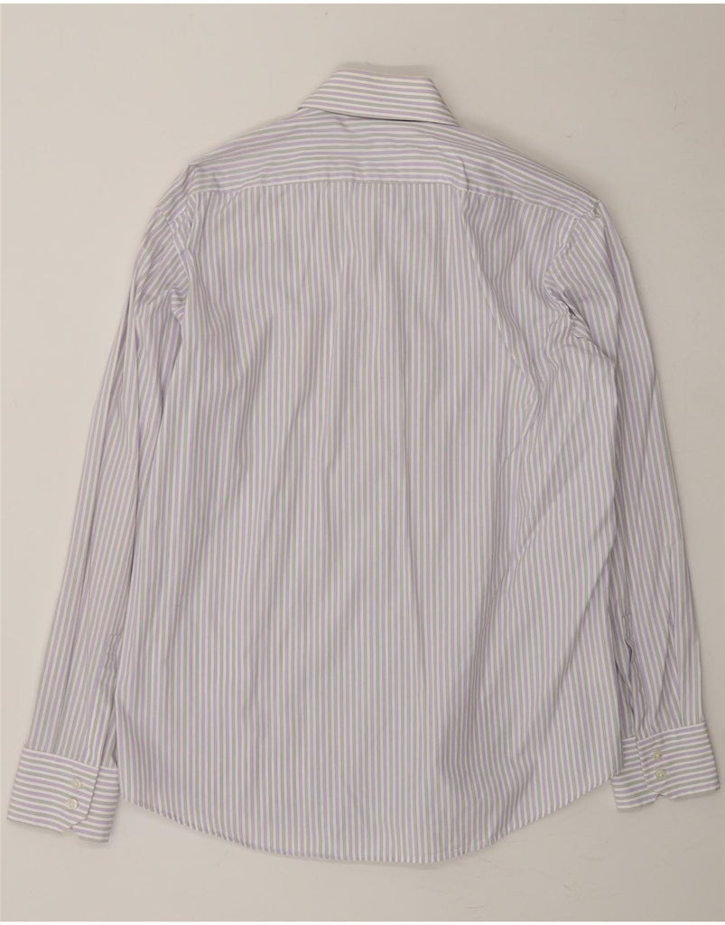 HUGO BOSS Mens Regular Fit Shirt Size 41 16 Large Blue Striped Cotton Vintage Hugo Boss and Second-Hand Hugo Boss from Messina Hembry 