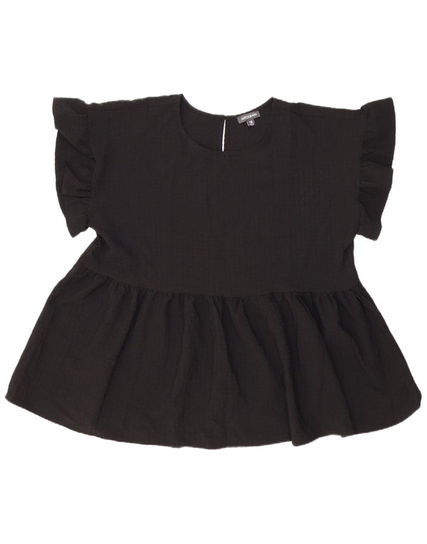 Marks & Spencer Womens Autograph Oversized Blouse Top UK 16 Large Black