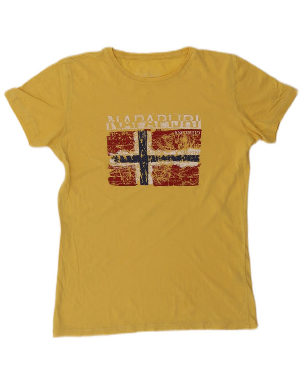 Napapijri Boys Graphic T-Shirt Top 13-14 Years Yellow