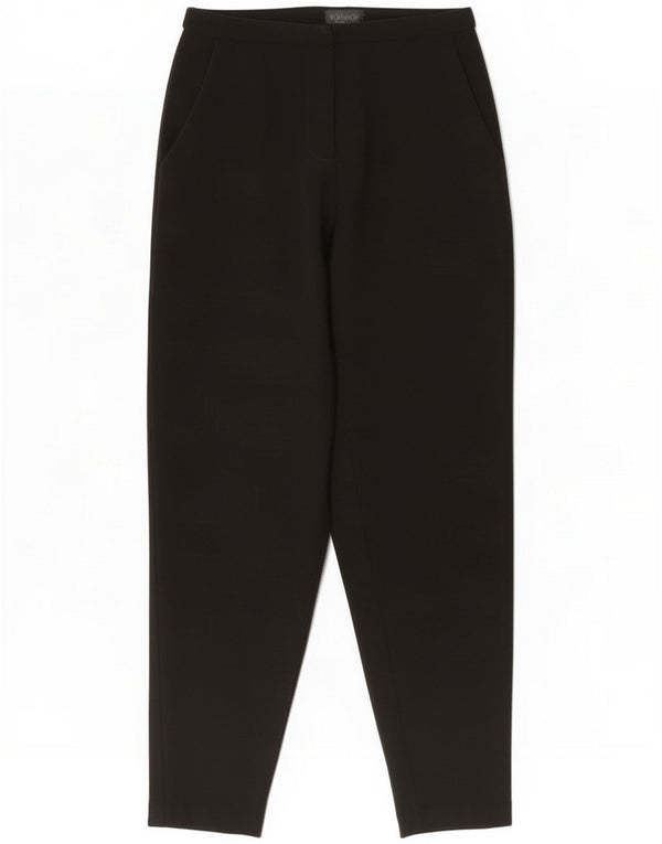 Topshop Womens Tapered Casual Trousers UK 8 Small W26 L26 Black