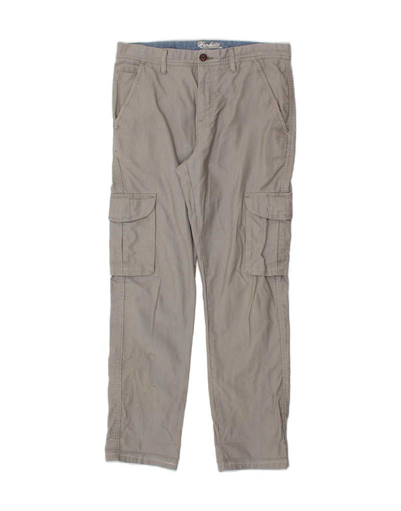 VINTAGE Mens Straight Cargo Trousers IT 48 Medium W34 L30  Grey Cotton Vintage Vintage and Second-Hand Vintage from Messina Hembry 