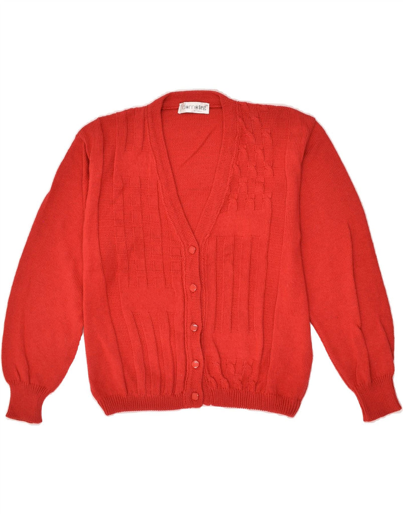 VINTAGE Womens Cardigan Sweater UK 16 Large Red | Vintage Vintage | Thrift | Second-Hand Vintage | Used Clothing | Messina Hembry 