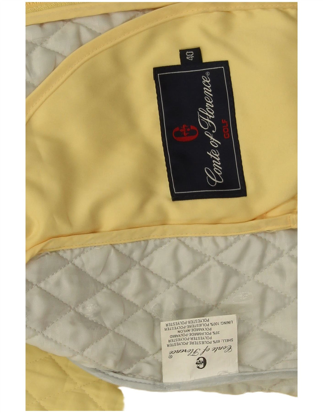 Conte of Florence Womens Quilted Gilet IT 40 Small Yellow Polyester