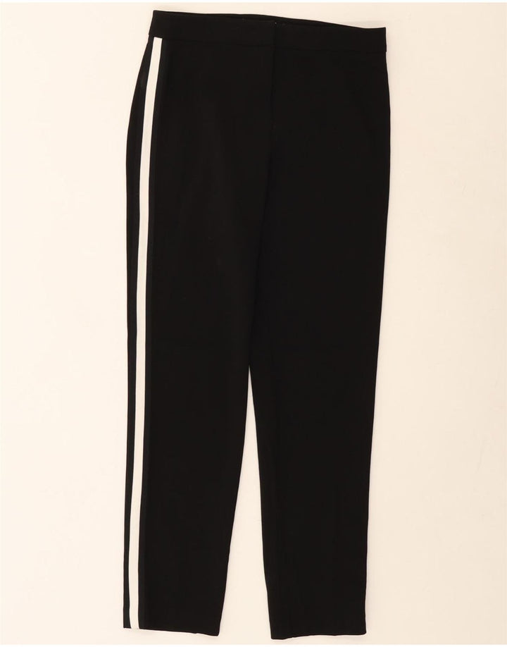 CALVIN KLEIN Womens Straight Casual Trousers US 6 Medium W30 L28 Black