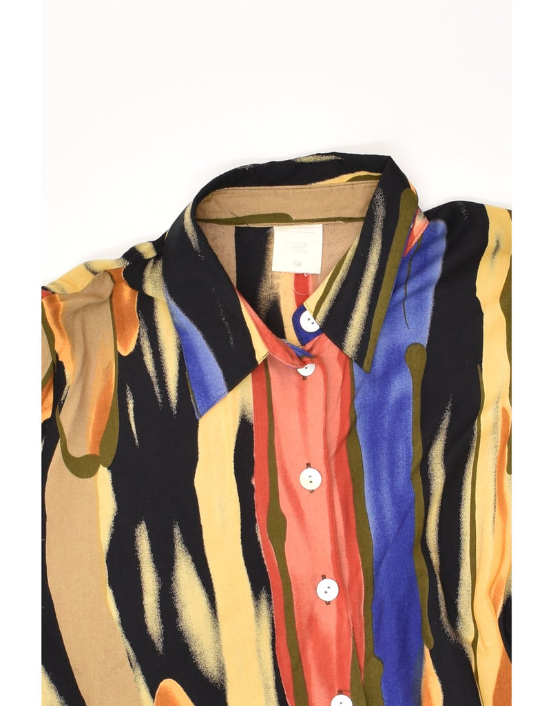 VINTAGE Womens Shirt EU 40 Medium Multicoloured Colourblock Viscose | Vintage Vintage | Thrift | Second-Hand Vintage | Used Clothing | Messina Hembry 