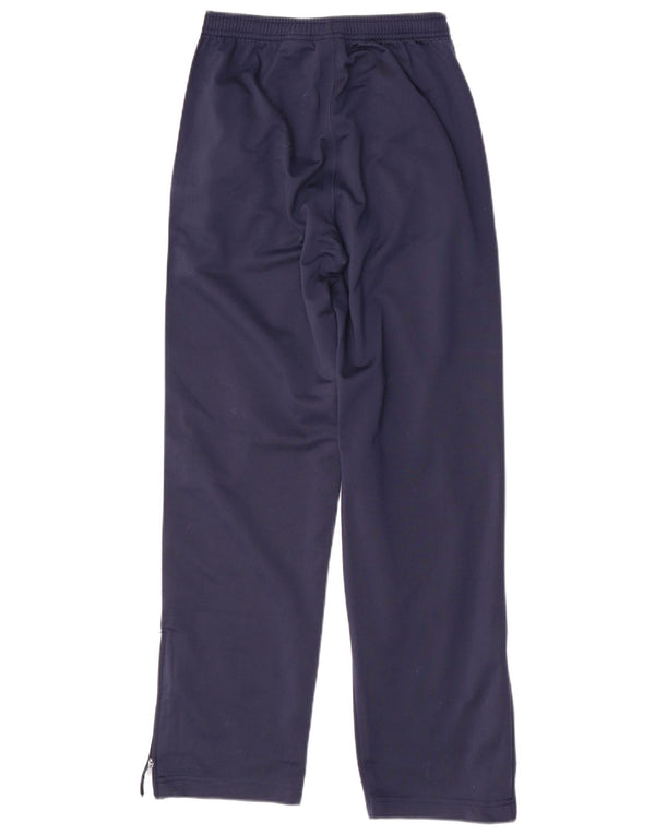NIKE Boys Tracksuit Trousers 12-13 Years Large Navy Blue Colourblock
