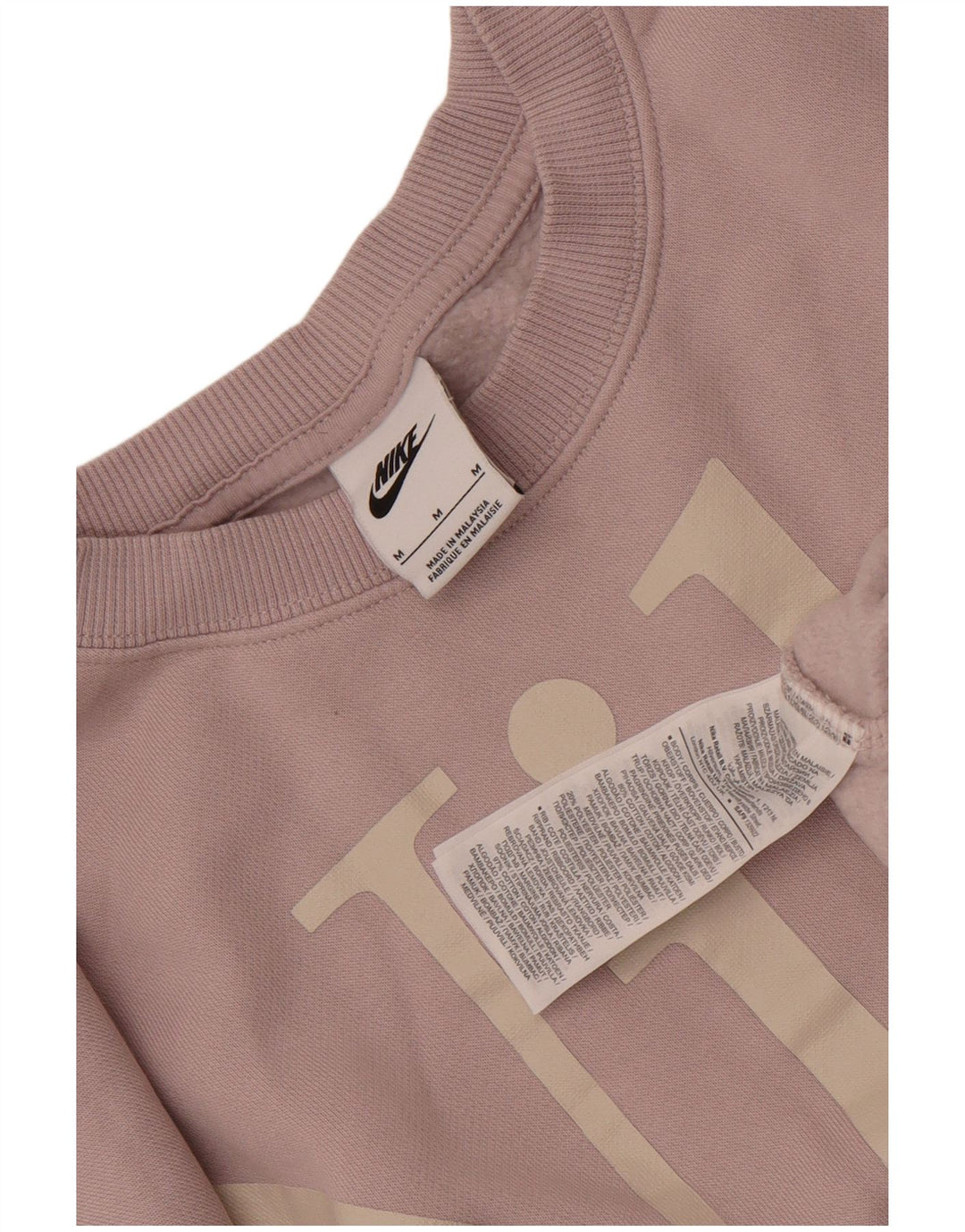 Nike Womens Graphic Oversized Sweatshirt Jumper UK 14 Medium Purple Cotton