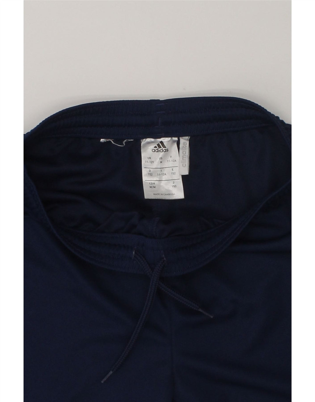ADIDAS Boys Climalite Sport Shorts 11-12 Years Navy Blue Polyester | Vintage Adidas | Thrift | Second-Hand Adidas | Used Clothing | Messina Hembry 