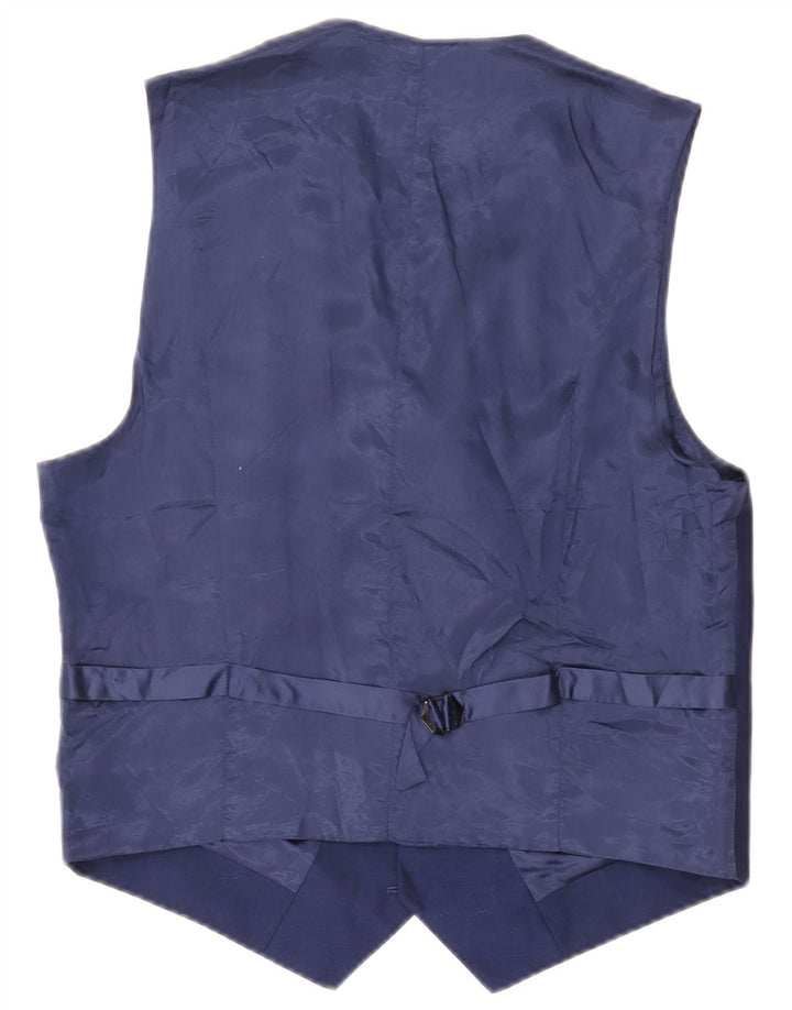 Reiss Mens Waistcoat Medium Navy Blue Wool
