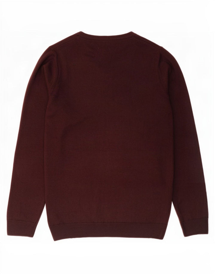 Marks & Spencer Mens V-Neck Jumper Sweater Small Brown Cashmere
