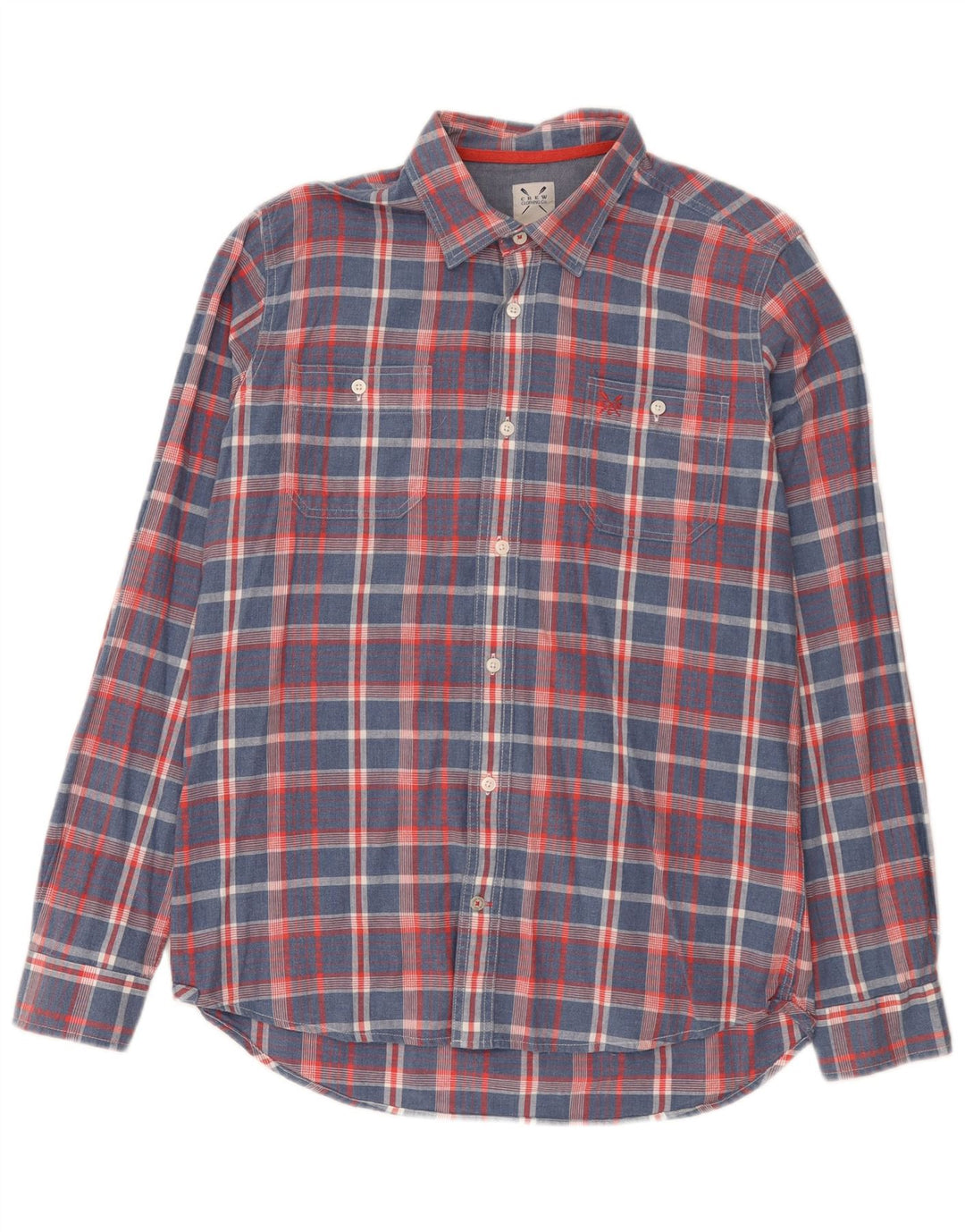 Crew Clothing Mens Coastal Fit Shirt Large Blue Check Cotton