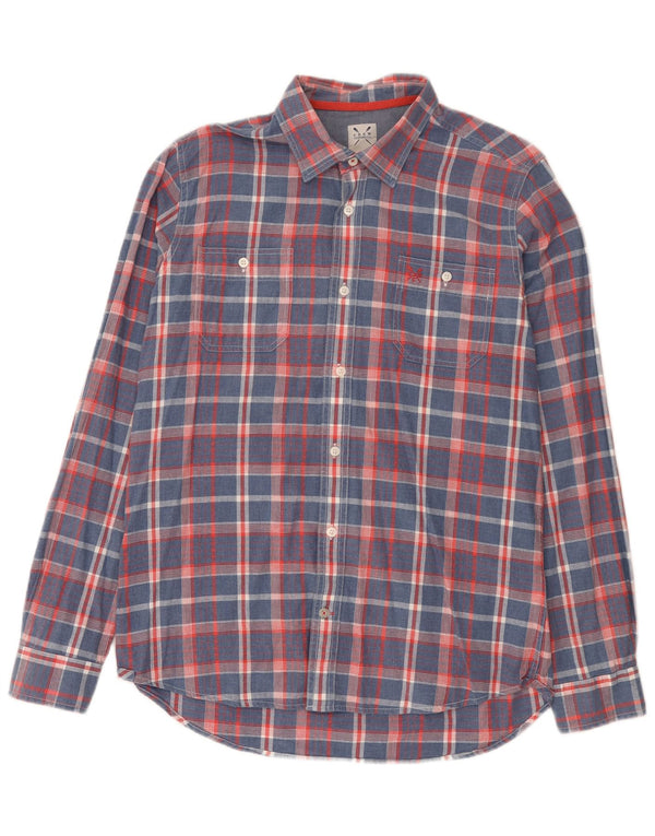 Crew Clothing Mens Coastal Fit Shirt Large Blue Check Cotton