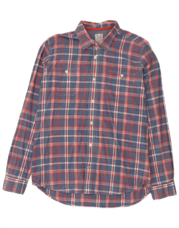 Crew Clothing Mens Coastal Fit Shirt Large Blue Check Cotton