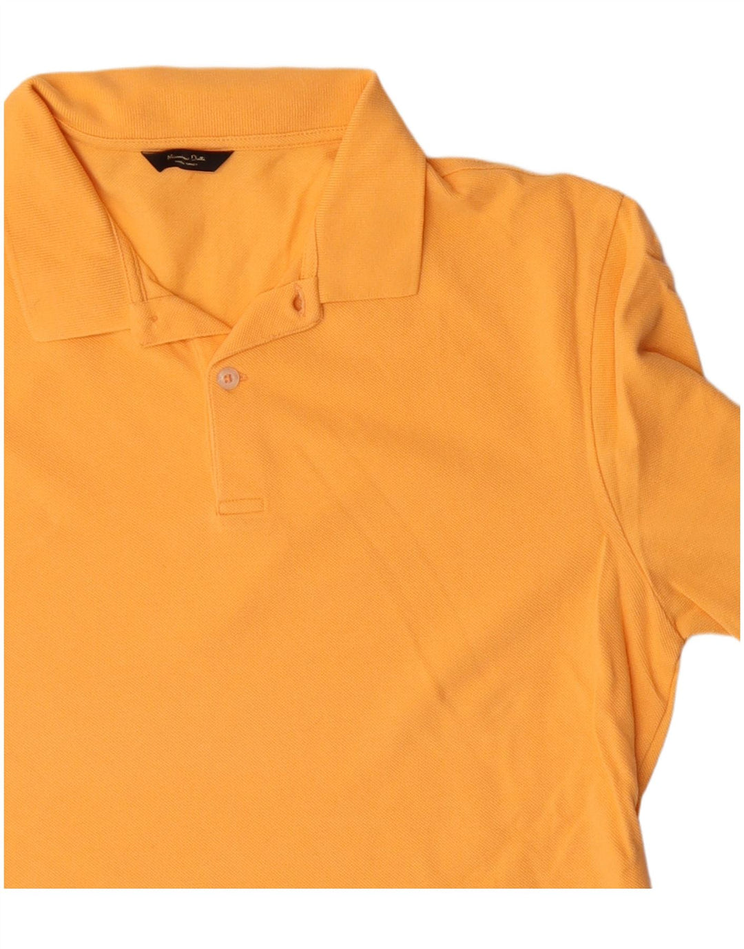 Massimo Dutti Mens Polo Shirt Large Orange Cotton