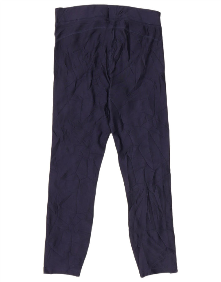 Under Armour Womens Crop Leggings UK 8 Small  Navy Blue Colourblock