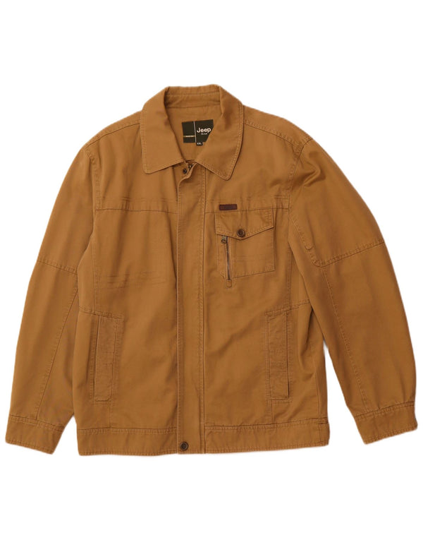 Jeep Mens Bomber Jacket UK 44 2XL Brown