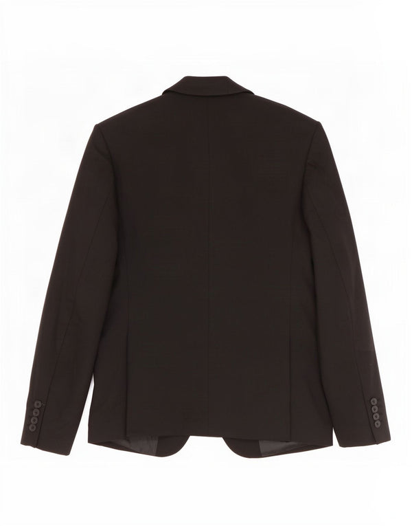 Zara Mens 2 Button Blazer Jacket EU 48 Medium Black Polyester