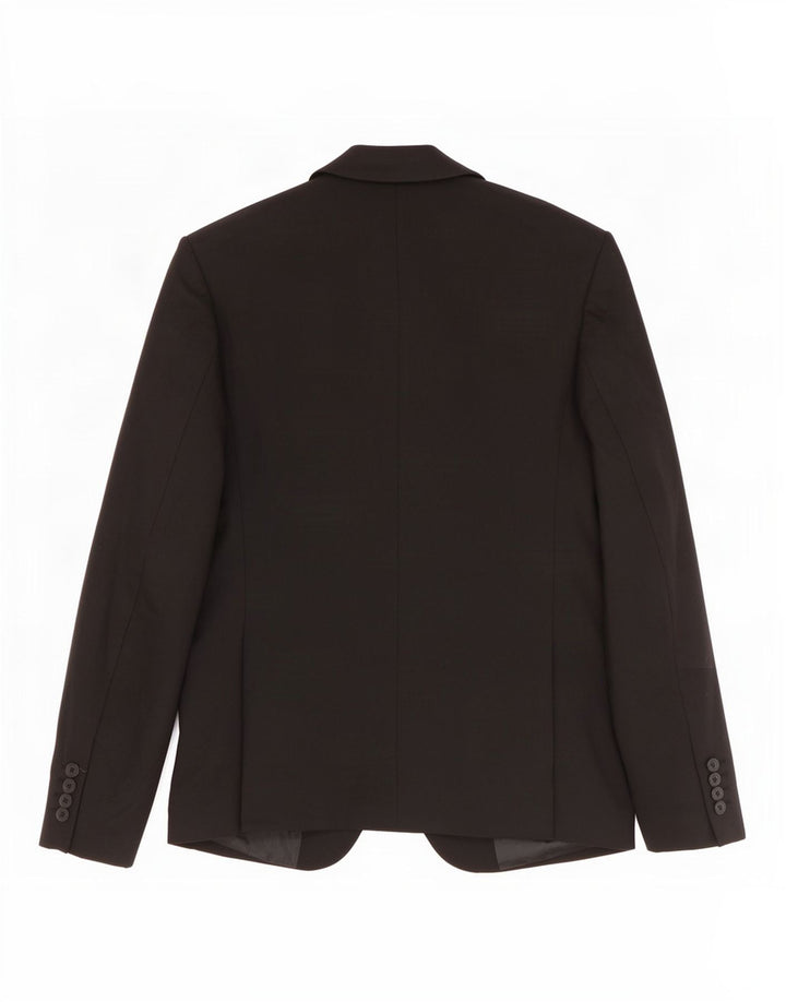 Zara Mens 2 Button Blazer Jacket EU 48 Medium Black Polyester