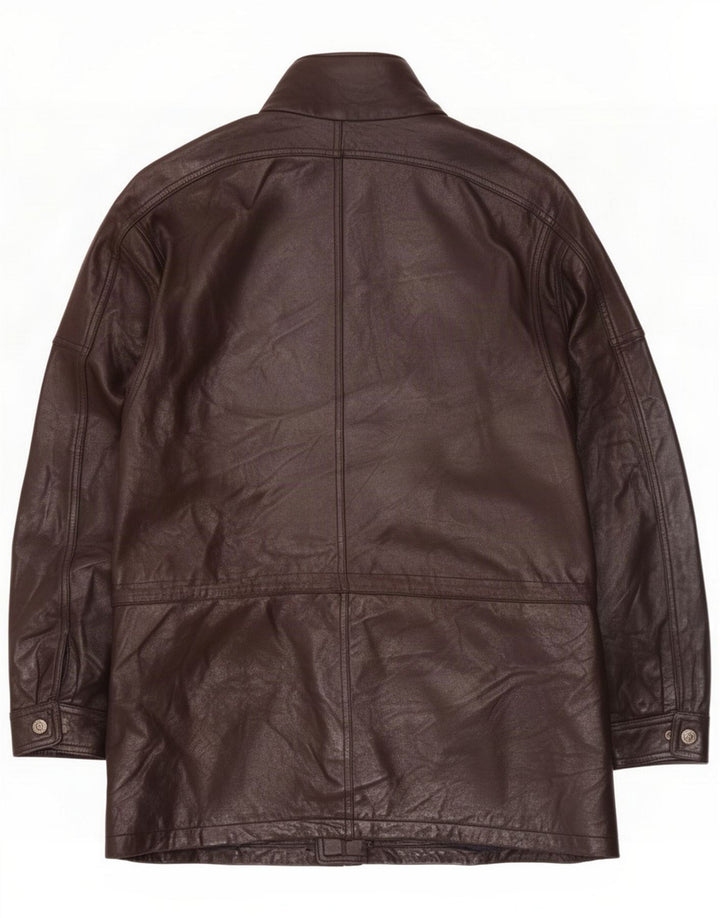 Tibor Mens Leather Jacket UK 44 2XL Black