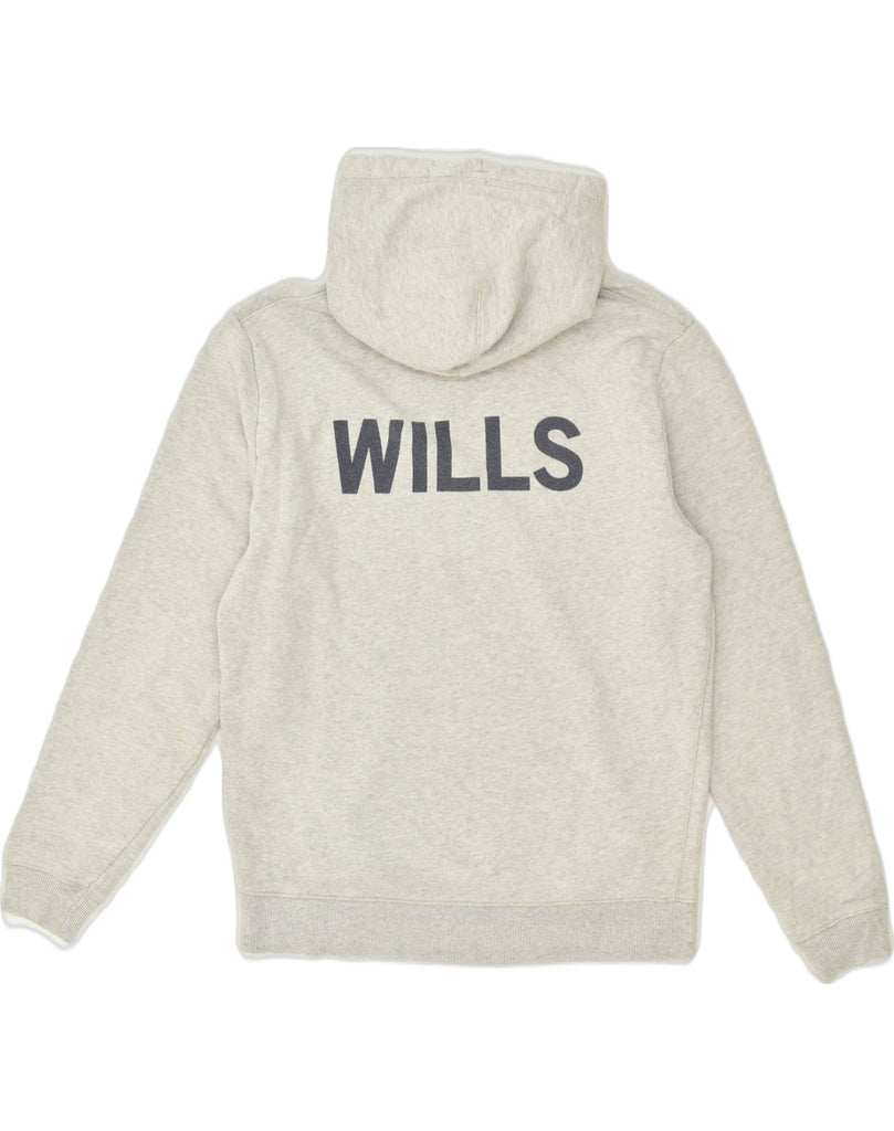 JACK WILLS Mens Graphic Hoodie Jumper Medium Grey Cotton | Vintage Jack Wills | Thrift | Second-Hand Jack Wills | Used Clothing | Messina Hembry 