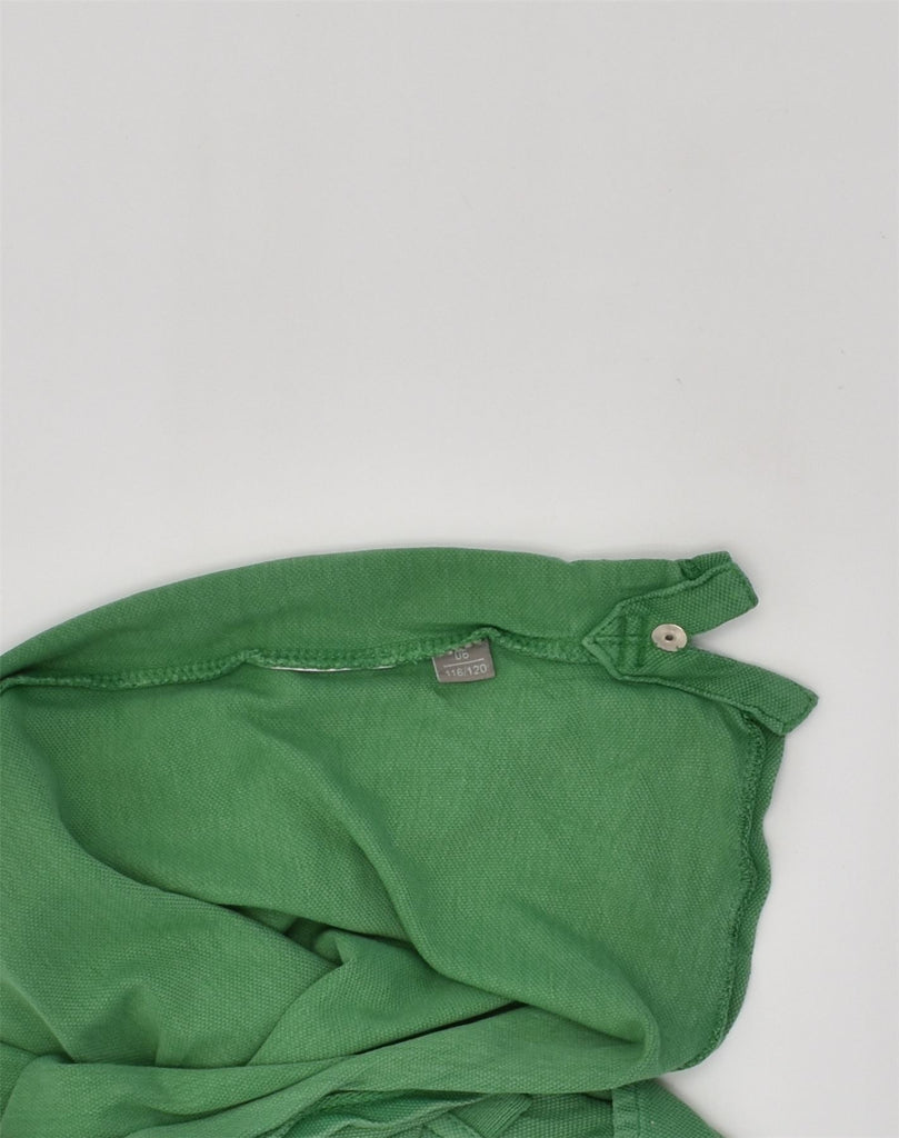 NAPAPIJRI Boys Polo Shirt 6-7 Years Green Cotton | Vintage Napapijri | Thrift | Second-Hand Napapijri | Used Clothing | Messina Hembry 