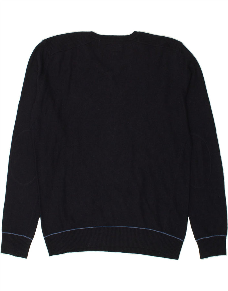MARLBORO CLASSICS Mens V-Neck Jumper Sweater 2XL Navy Blue Polyamide | Vintage Marlboro Classics | Thrift | Second-Hand Marlboro Classics | Used Clothing | Messina Hembry 