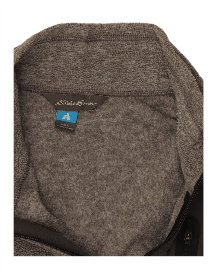 EDDIE BAUER Mens Fleece Jacket UK 40 Large Grey Vintage Eddie Bauer and Second-Hand Eddie Bauer from Messina Hembry 