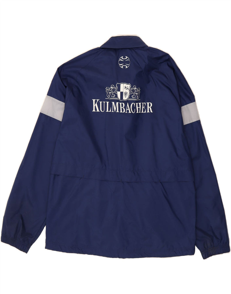 ADIDAS Mens Graphic Rain Jacket UK 40/42 Medium Navy Blue Vintage Adidas and Second-Hand Adidas from Messina Hembry 