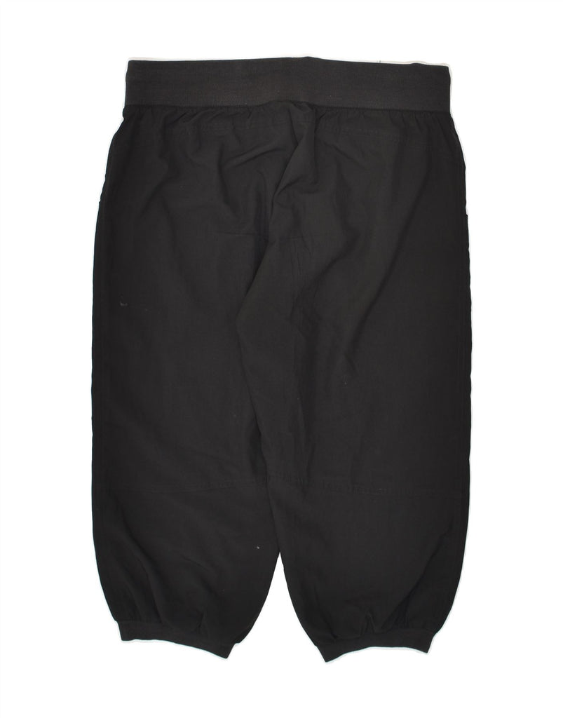 PUMA Womens Capri Tracksuit Trousers Joggers UK 12 Medium Black Polyester | Vintage Puma | Thrift | Second-Hand Puma | Used Clothing | Messina Hembry 
