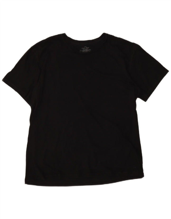 CALVIN KLEIN Mens T-Shirt Top XL Black Cotton