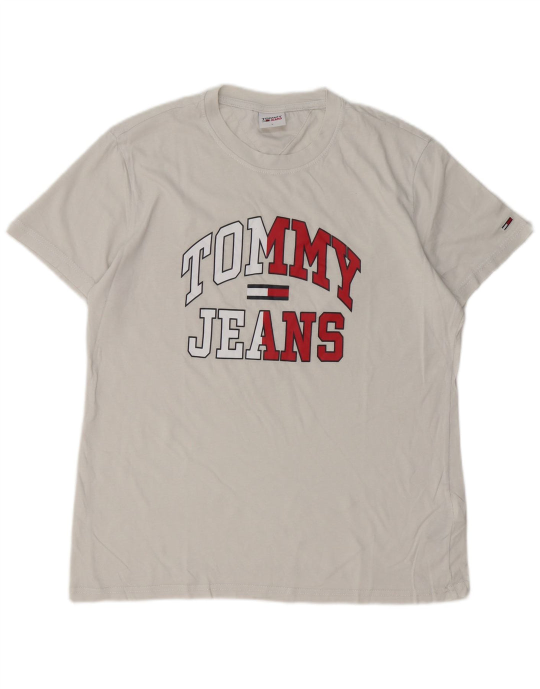 Tommy Hilfiger Mens Graphic T-Shirt Top Large White Cotton