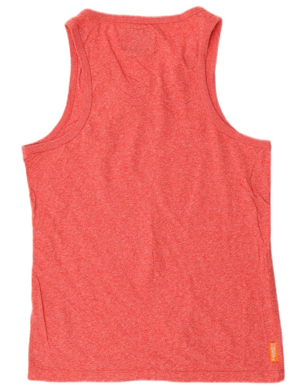 Superdry Mens Vest Top Medium Red Flecked Cotton