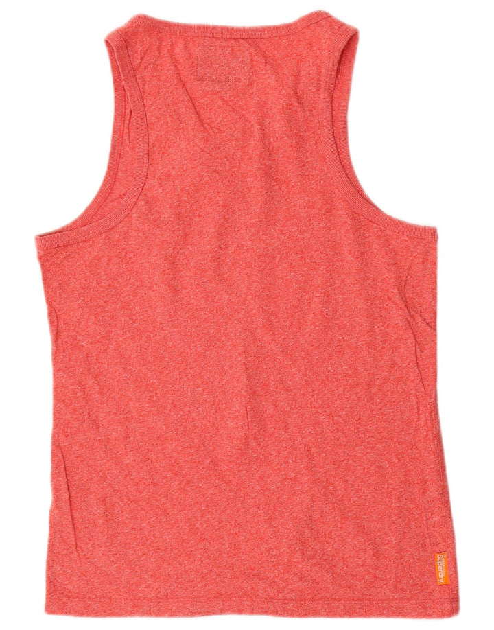 Superdry Mens Vest Top Medium Red Flecked Cotton