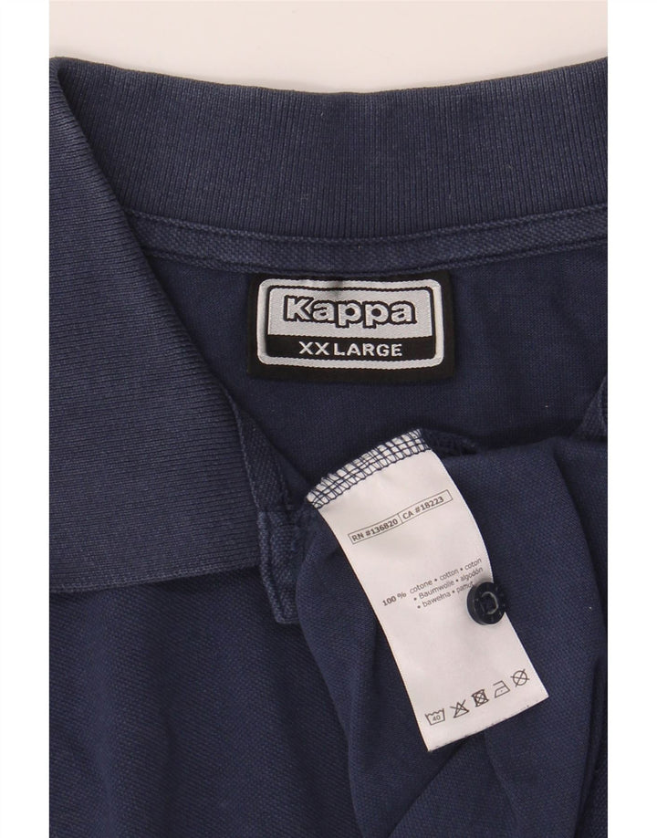 KAPPA Mens Polo Shirt 2XL Navy Blue Cotton Vintage Kappa and Second-Hand Kappa from Messina Hembry 