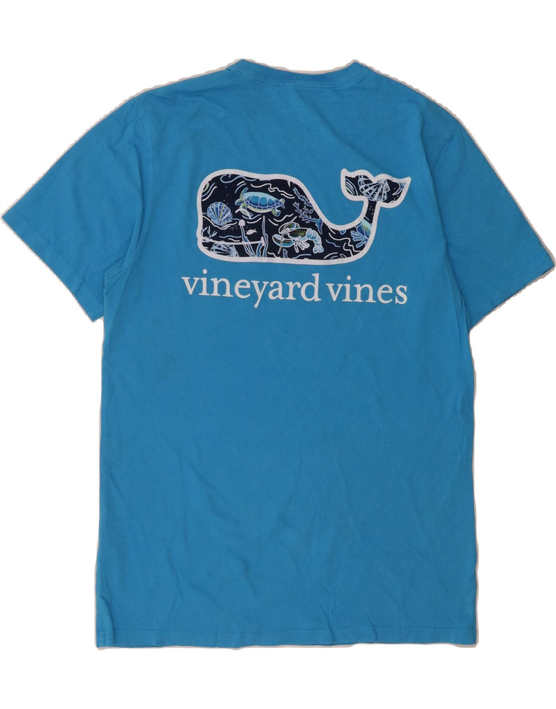 VINEYARD VINES Mens T-Shirt Top Small Blue Cotton Vintage Vineyard Vines and Second-Hand Vineyard Vines from Messina Hembry 