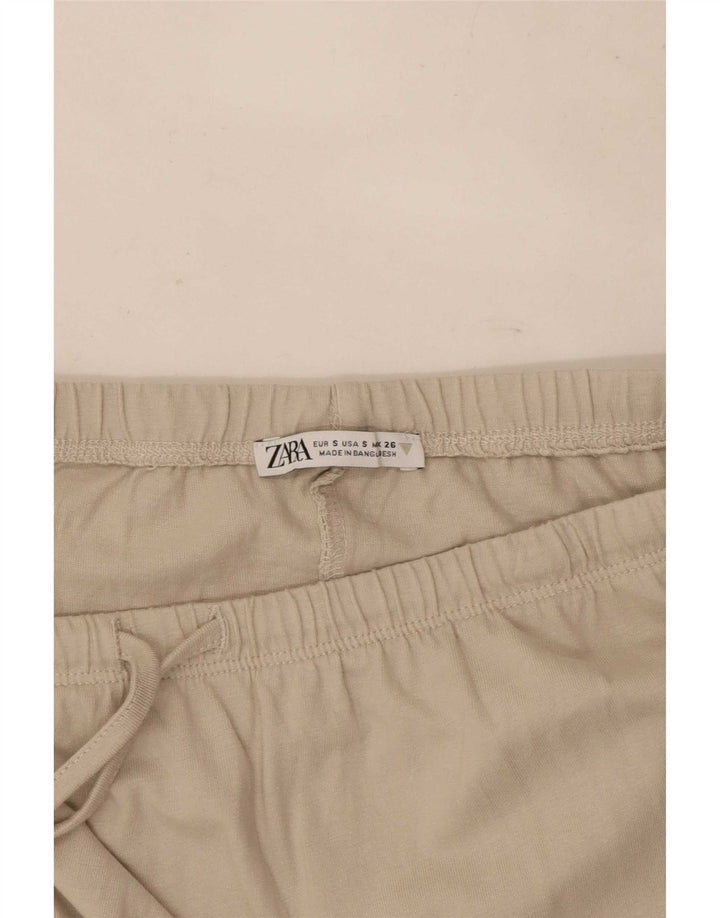 Zara Womens Maxi Skirt Small W26  Beige Cotton