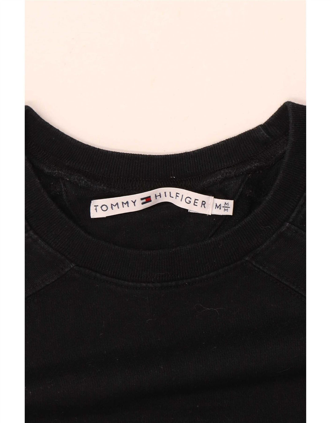 Tommy Hilfiger Womens Sweatshirt Jumper UK 12 Medium Black