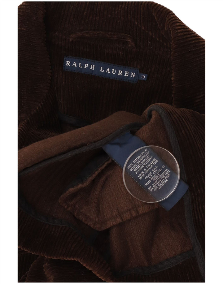 Ralph Lauren Womens 3 Button Blazer Jacket US 10 Large Brown Colourblock