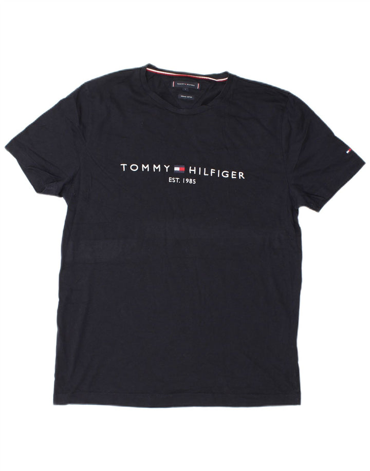 Tommy Hilfiger Mens Graphic T-Shirt Top Large Navy Blue