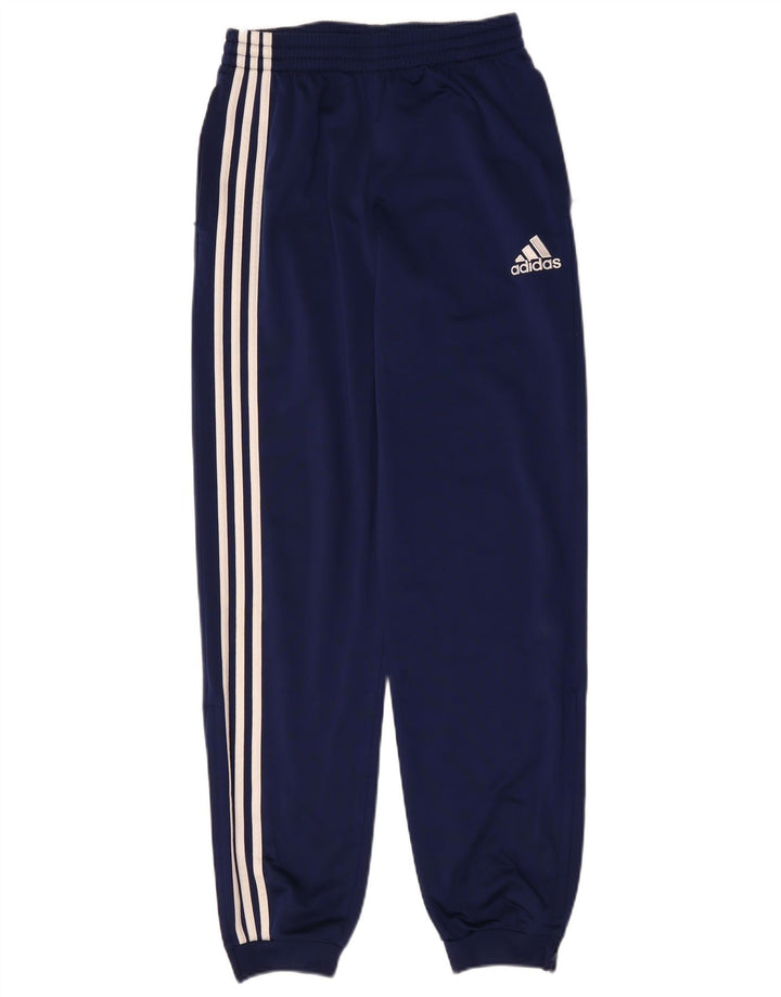 Adidas Boys Tracksuit Trousers Joggers 15-16 Years  Navy Blue Polyester