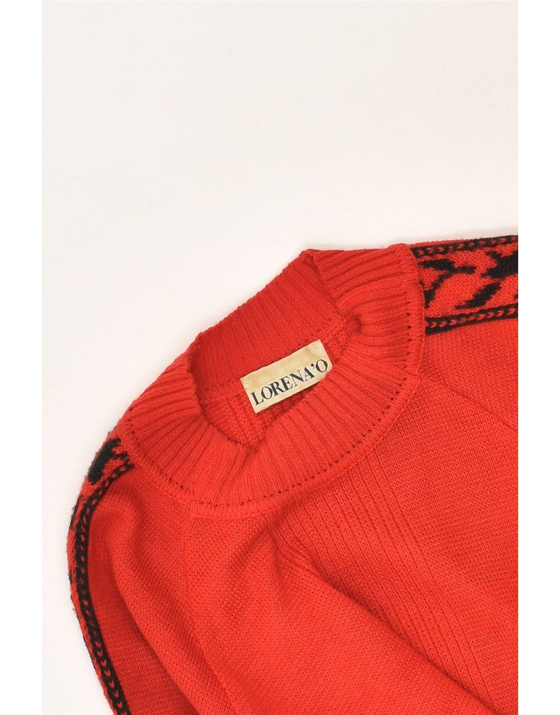 VINTAGE Womens Turtle Neck Jumper Sweater UK 12 Medium Red | Vintage Vintage | Thrift | Second-Hand Vintage | Used Clothing | Messina Hembry 