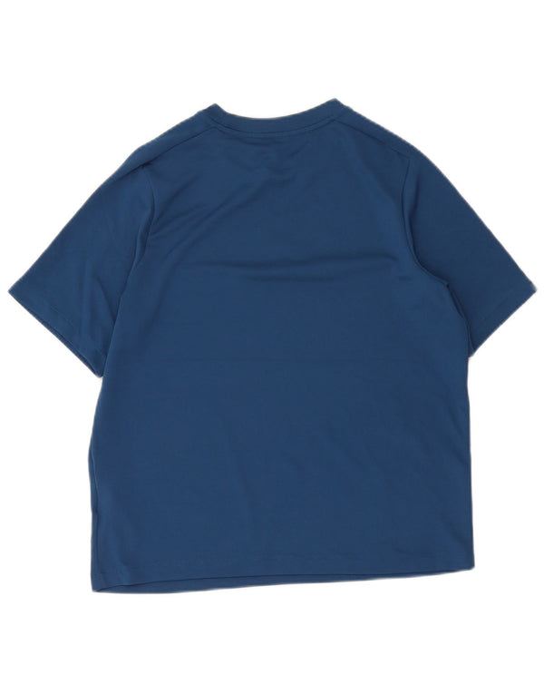 Nike Boys Dri Fit Graphic T-Shirt Top 13-14 Years XL Navy Blue Polyester