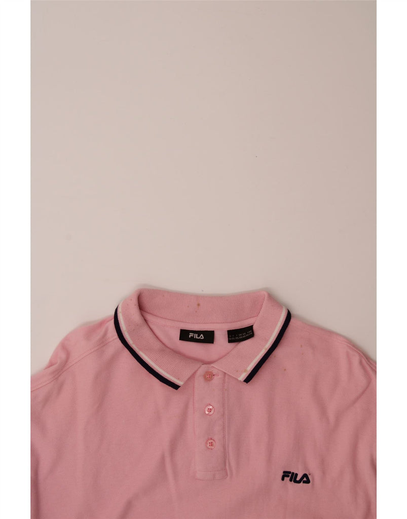 FILA Mens Polo Shirt 2XL Pink Cotton Vintage Fila and Second-Hand Fila from Messina Hembry 