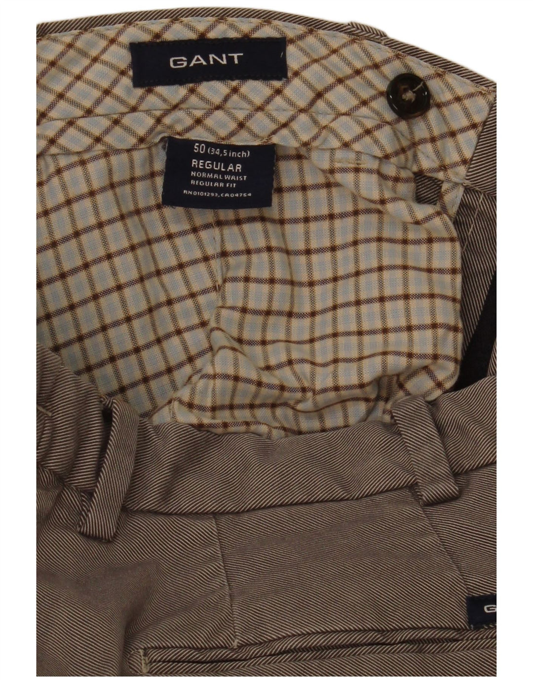Gant Mens Regular Suit Trousers IT 50 Large W35 L29 Grey