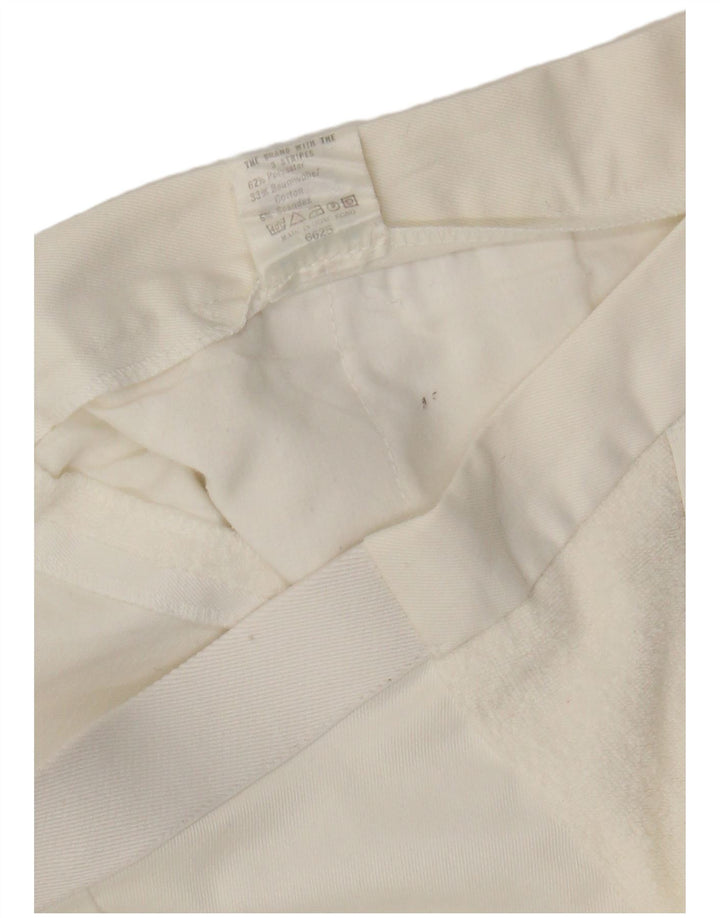 Adidas Womens Chino Shorts W34 Large White Polyester