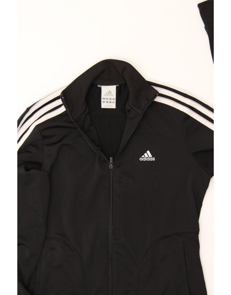 ADIDAS Womens Tracksuit Top Jacket UK 10 Small  Black Polyester Vintage Adidas and Second-Hand Adidas from Messina Hembry 
