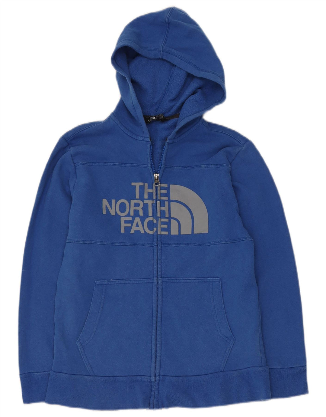 THE NORTH FACE Boys Graphic Zip Hoodie Sweater 10-11 Years Medium  Blue