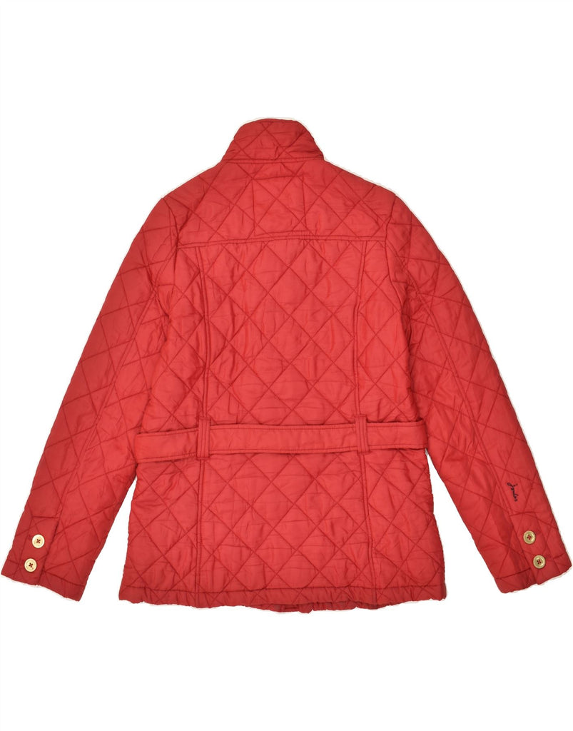 TOM JOULE Womens Quilted Jacket UK 14 Medium Red Polyester | Vintage Tom Joule | Thrift | Second-Hand Tom Joule | Used Clothing | Messina Hembry 